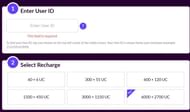 Enter user ID, recharge and the other required items. (Image via Codashop)